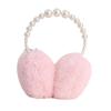 Soft Plush Ear Covers anti-rabbit Fur Pearl Ear Protect Fashion Ear Muffs  Women