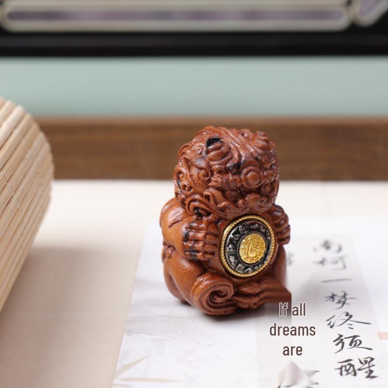 Lightning-Struck Jujube Wood Handcraft – Stress-Relief Wooden Carving with Natural Wood Handle