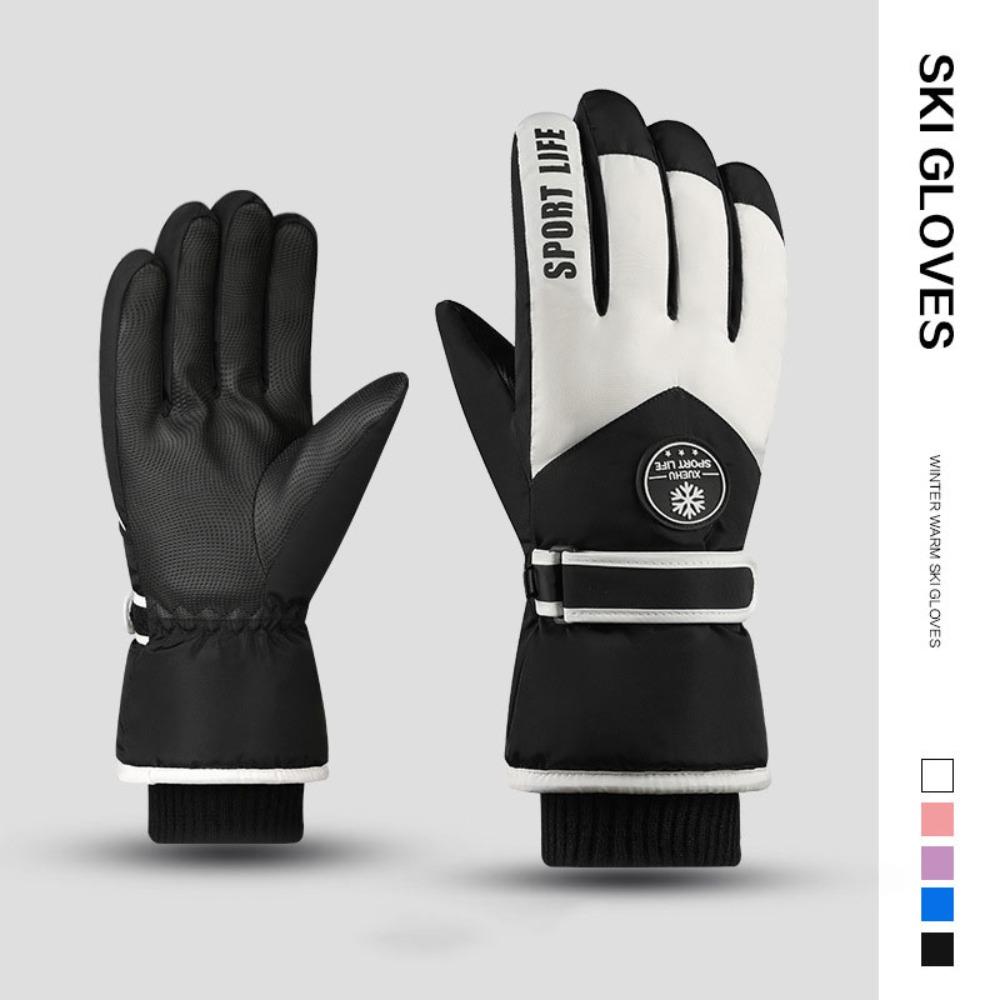

Riding Skiing Gloves Touchscreen Gloves Motorcycle Gloves Winter Warm Gloves Protective Gears Women Black