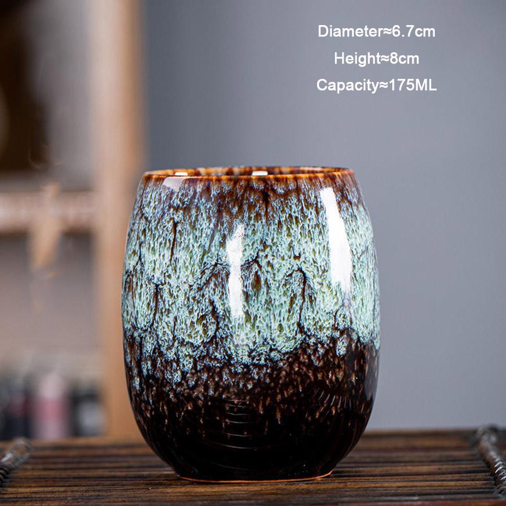 170ml, Kiln change ceramic tea cup, Kung Fu tea set, Large Tianmu glaze cup, Tea ceremony accessories, home tearoom egg cup