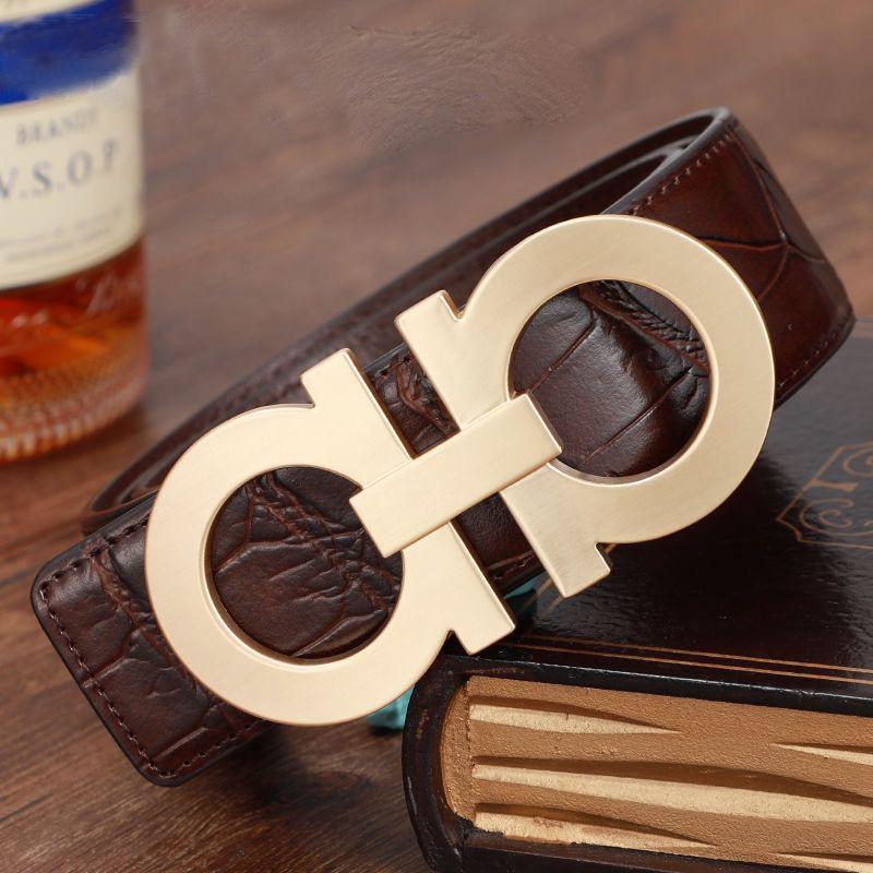 Belt Men`S Business Alligator Pattern Smooth