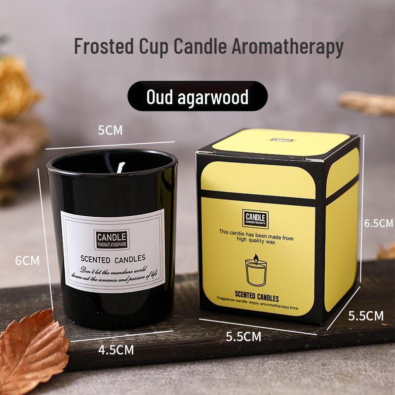 Luxury Frosted Cup Smokeless Scented Candle - Handmade, Long-lasting Fragrance, Perfect Home Gift.