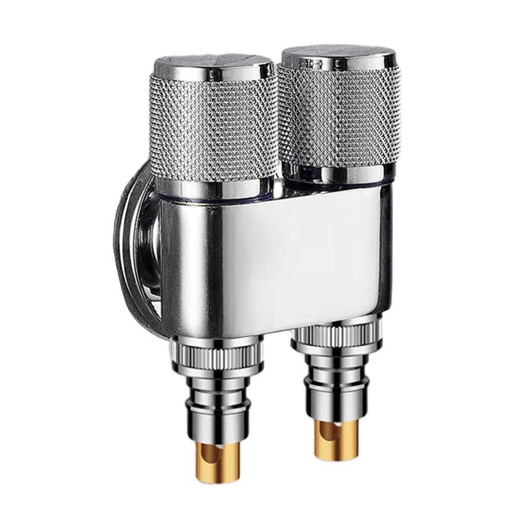 1pcs G1/2 Double Control Angle Valve Bathroom Toilet Washing Machine 2Way Angle Valve Alloy 10*6*5cm Washing Machine Faucet
