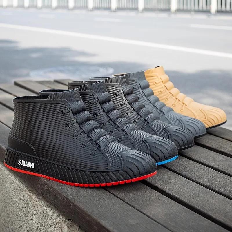 Rain Boots For Men, Short Fishing Wear-resistant Rubber Shoes, Car Wash, Non-slip, Fashionable, Comfortable And Waterproof Shoes