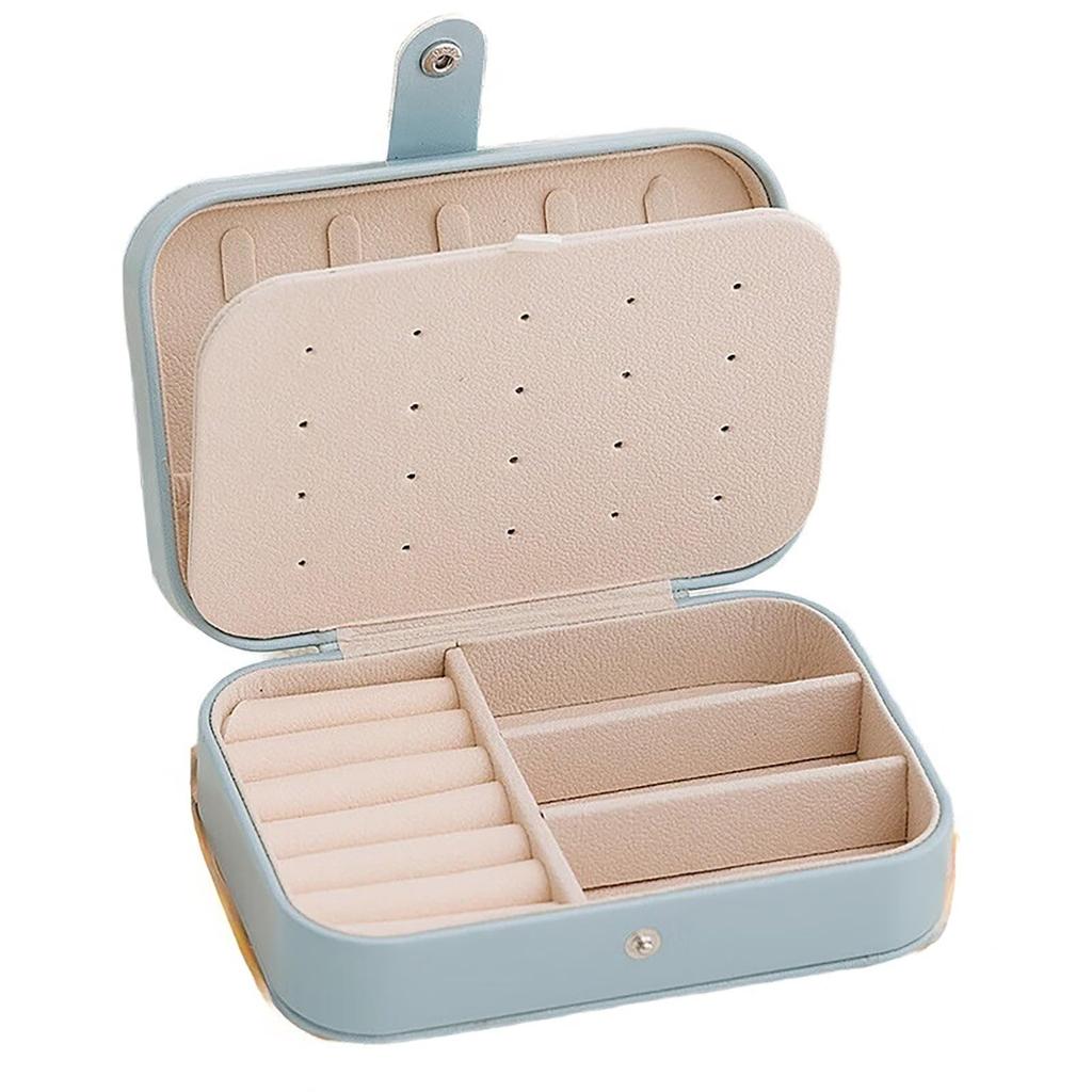 Travel Jewelry Box, Small Jewelry Organizer Boxes For Women Girls, 2 Layer Travel Jewlery Case