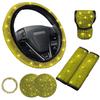 Rhinestone Bling Car Interior Accessories Set Steering Wheel Protective Case  Car Protection