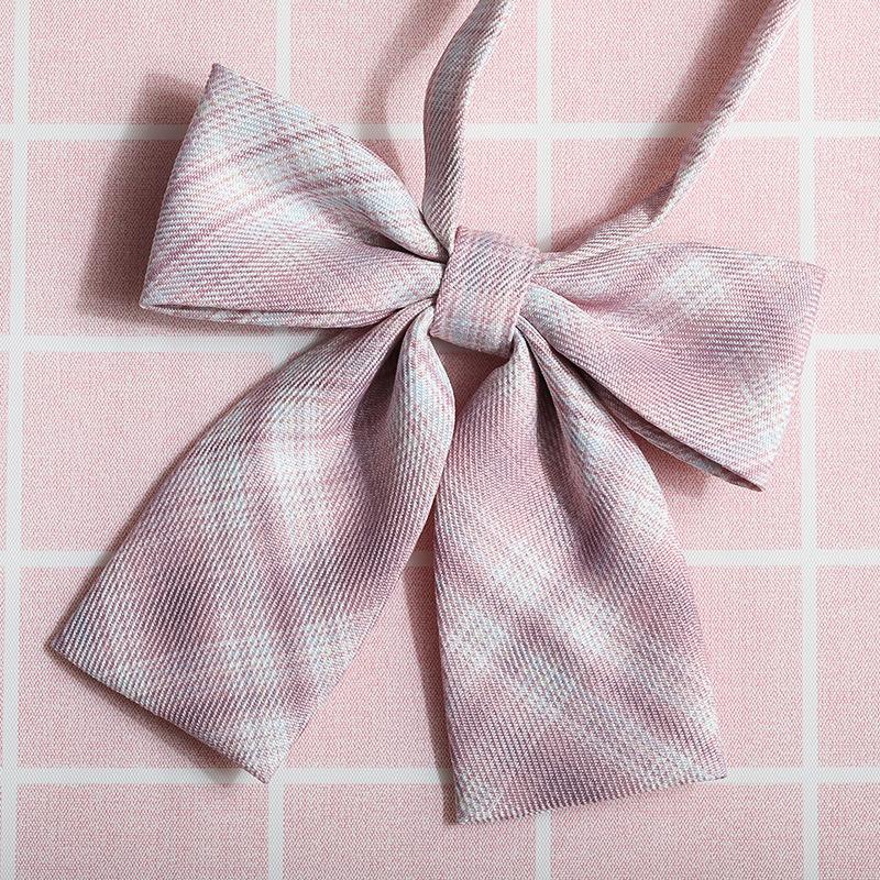 Jk Japanese Plaid Korean Version Of Collar Flower Graduate Female Collar Flower College Wind Streamer Jk Bow Shirt Accessories Sailor Suit