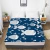 Fashion Fitted Sheet 3D Printed Pattern 3 Piece Set Bed Sheet Mattress Cover Elastic Band Bedding