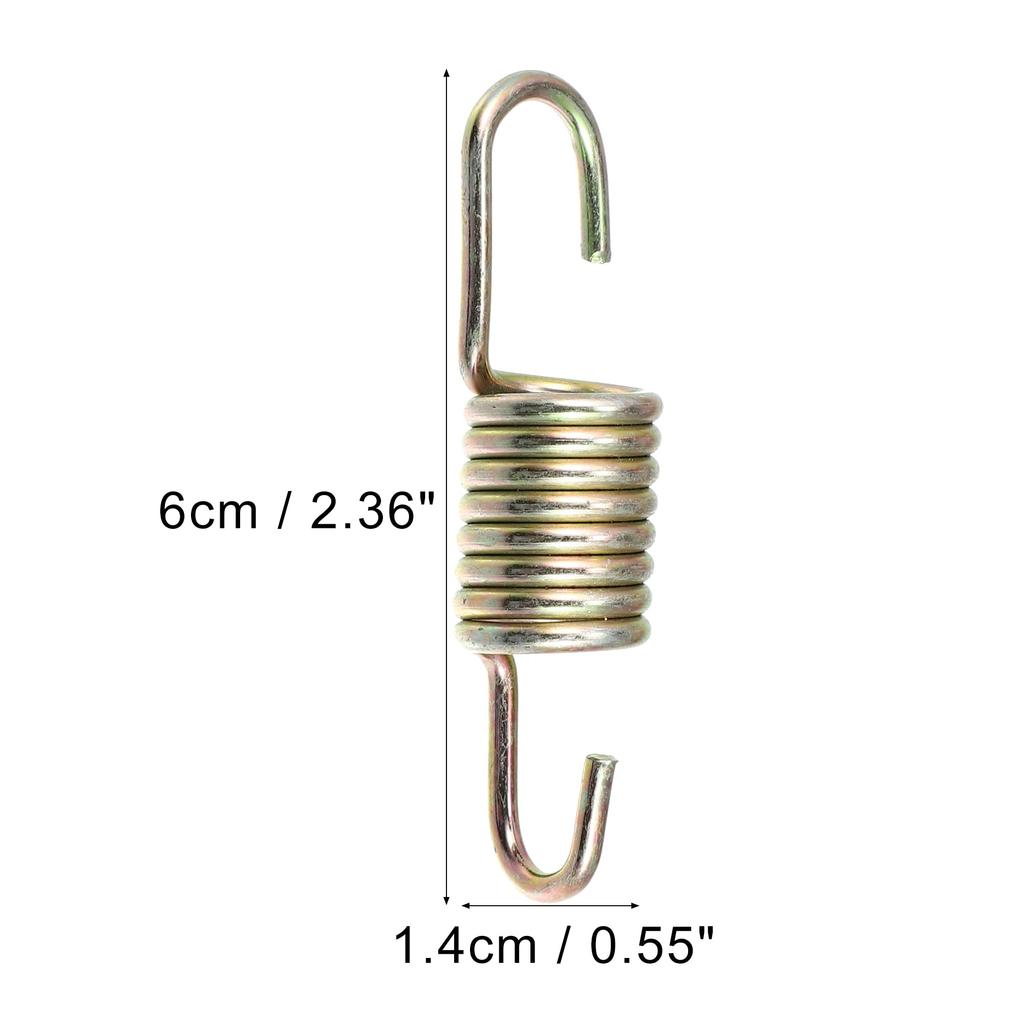 uxcell Motorcycle Brake Pedal Return Spring Plated Steel Gold Tone Compatible with Suzuki Length 6cm 2pcs