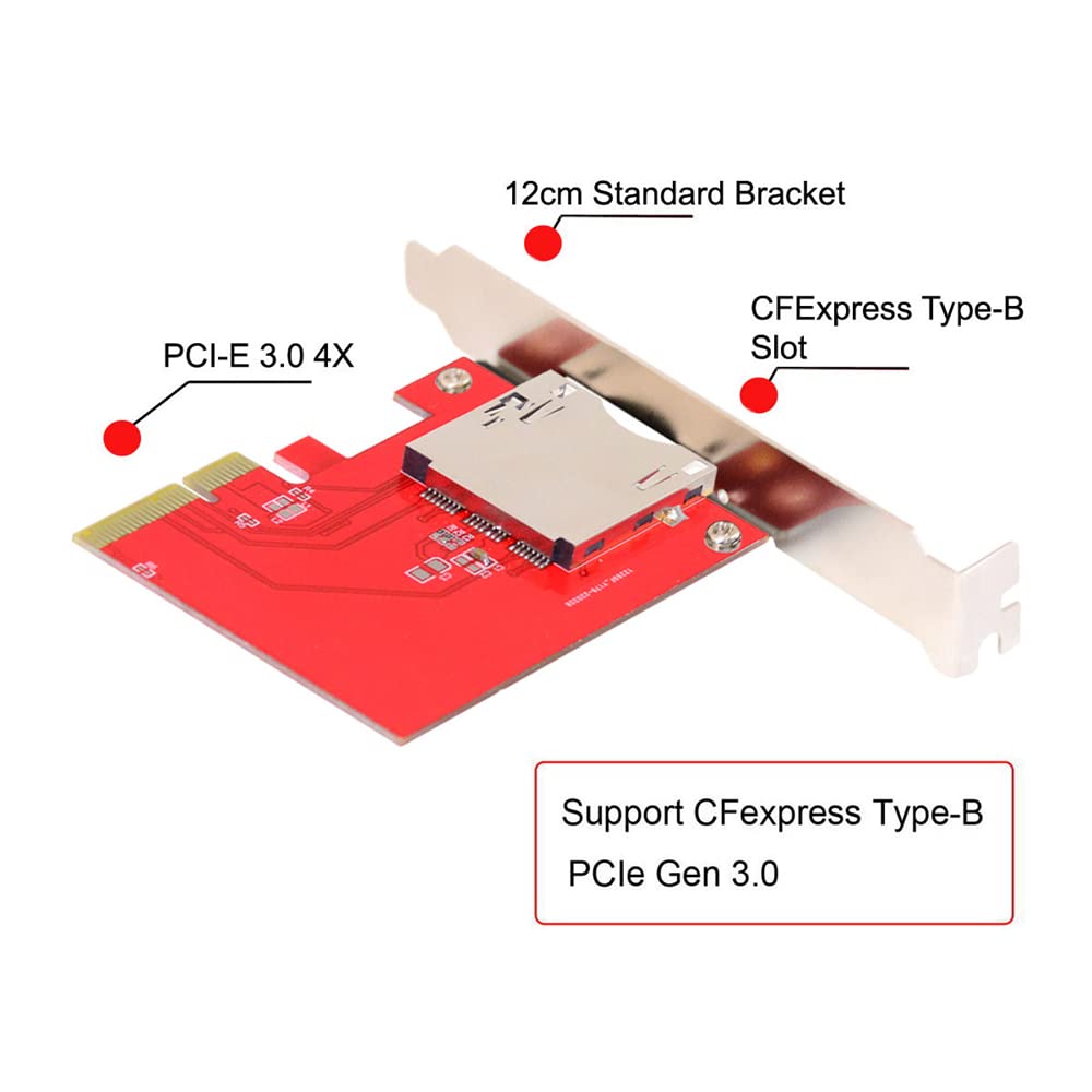 NFHK PCI-E 4X Mainboard To CF Express Expansion Card Adapter, Supports CFE Type-B R5, Z6, and Z7 Memory Cards