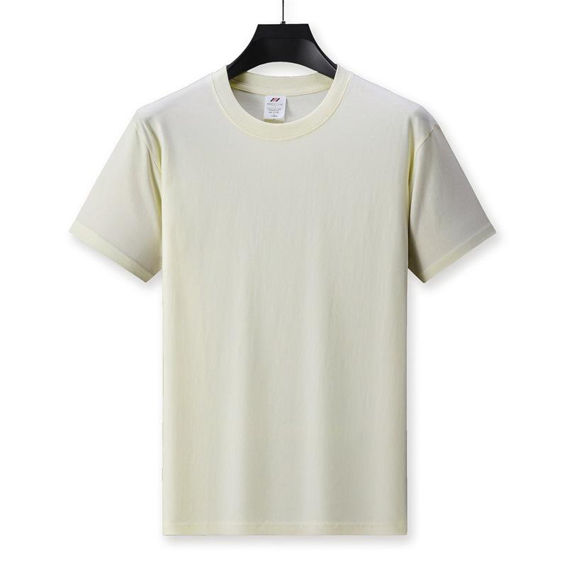 T-shirt da uomo pesante a maniche corte da 230 g di alta gamma in puro cotone casual versatile maglietta base per uomo