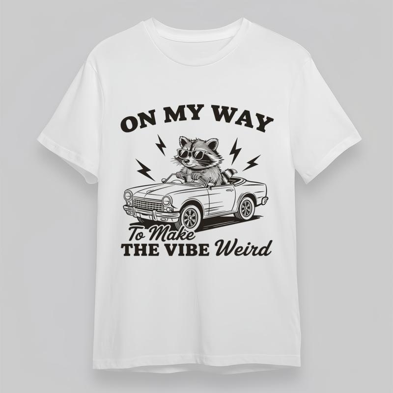 

Women s Plus Size Trend Classic T-Shirt Raccoon Driver Retro Car Graphic Tee USA 4XL
