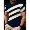 Men'S Round Neck T-Shirt, 3D Design, 3D Print, Three-Dimensional Pattern, Men'S Short Sleeve Round Neck, Men'S Round Neck Top, Basic Men'S T-Shirt