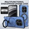 Armor Case For Redmi Note 14 Pro 5G Magnetic Airbag Protective Rotatable Anti-drop Kickstand For Redmi Note 14 Pro Plus 5G