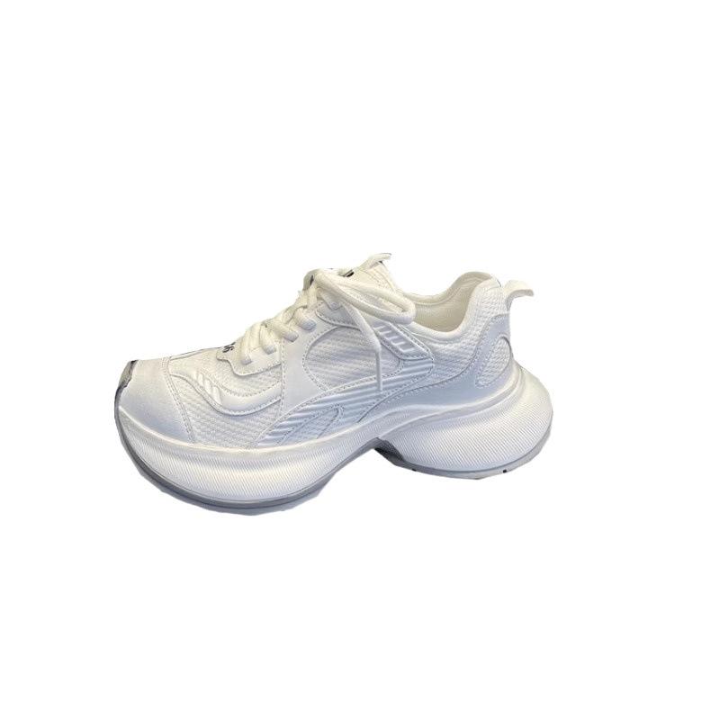 2024 New Mesh Women's Dad Shoes Thick Sole Heightening Small Breathable Soft Sole Sports Casual Shoes