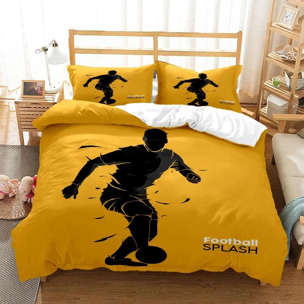 3D Print Football Soccer/ Football Comfortable Duvet Quilt Cover Pillowcase Bedding Set Children Bedroom Decoration Home Textile