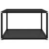 Coffee Table Black 60 X 60 X 35 Cm Tempered Glass