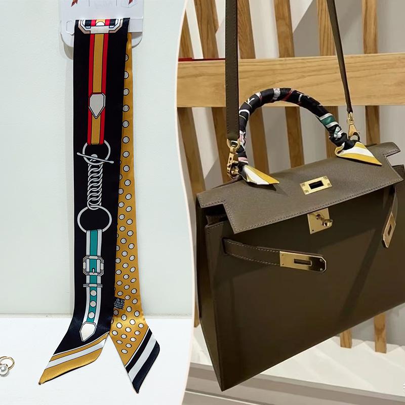 2024 Trendy Silk-Style Scarf Handle Wrap for Bags