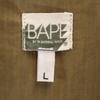 A BATHING APE Back print Long sleeve Military shirt L Olive Men's Used