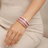 Colorful Vintage Cloisonne Bangle Traditional Women's Hand Bracelet Tulip Flower Bangle  Ladies