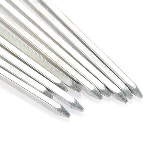 10 Stück BBQ Grill Bratnadel Bratwerkzeuge Brochette Zange Kebab Spieße