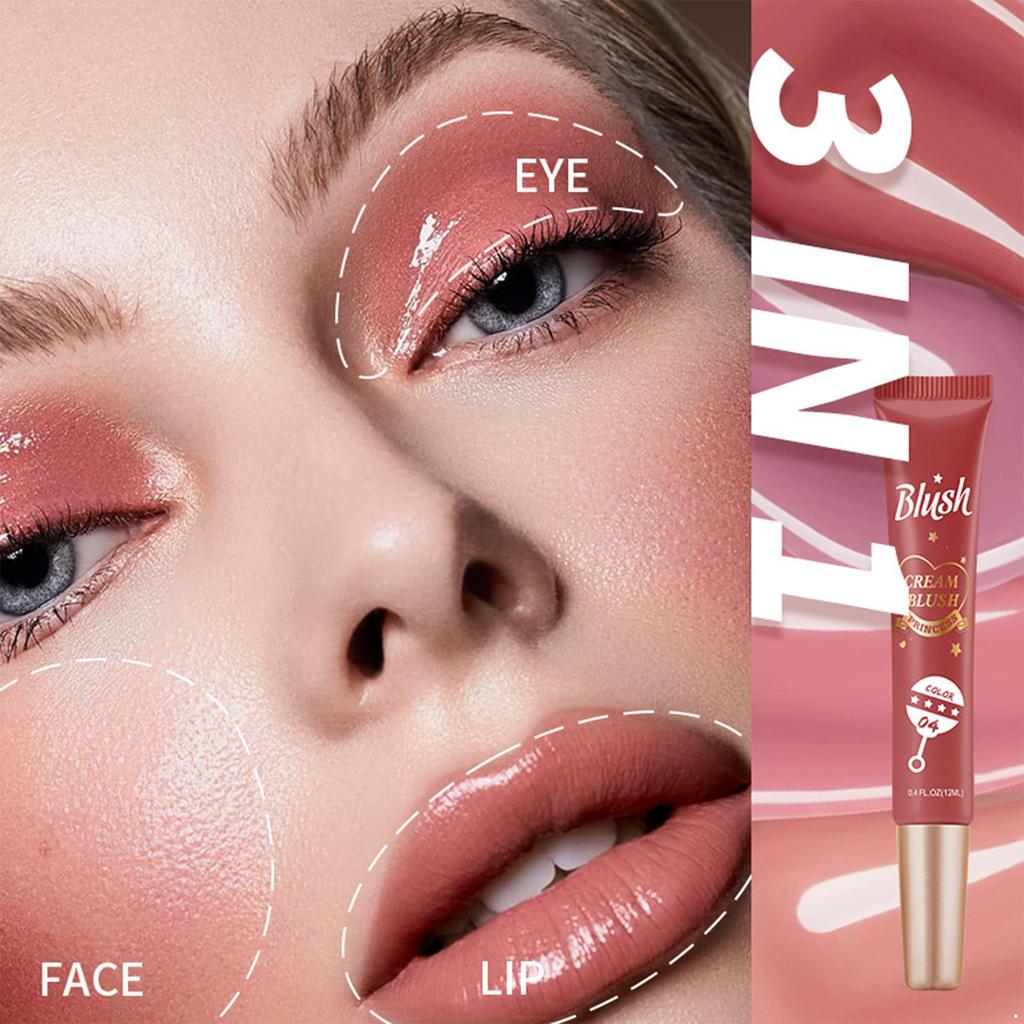 Matte Finish Liquid Blush Makeup, Cream-Based & Lightweight - Buildable Cheek Color, Blendable and Long-Wearing for Daily Wear