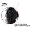 Black Fallen Angel Wings Feather Wing for Women Girls, Soft Organza Costume Accessory Elastic Strap with Headband Photo Booth, Halloween Cosplay