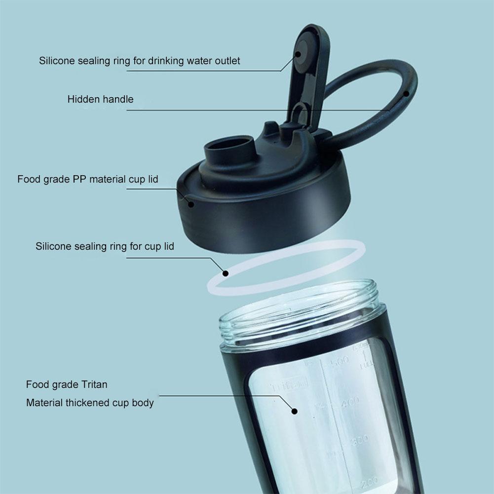 Electric Protein Powder Mixing Cup Rechargeable Automatic Shaker Bottle Made with Tritan Portable Mixer Cup for Protein Shakes