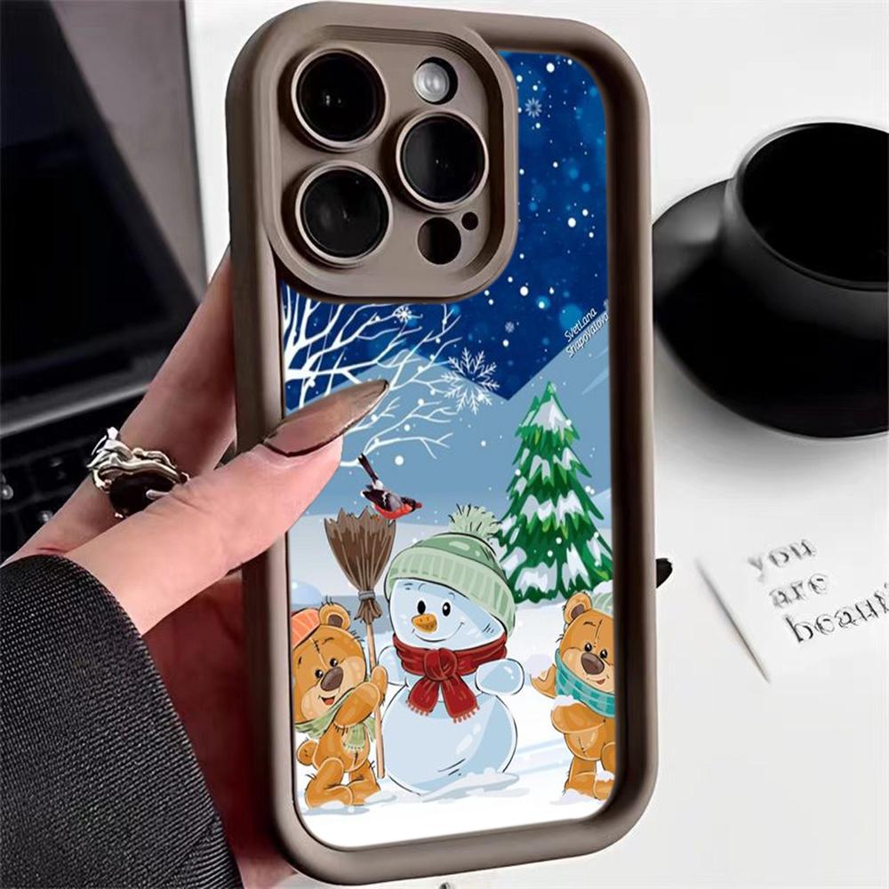 Ae108 Happy New Year Merry Christmas Phone Cases for Xiaomi 14T 12 11 Lite 5G NE Redmi 13C 14C 9a A3 Note 12 Pro 11s Angel Eye Ladder Protective Cover