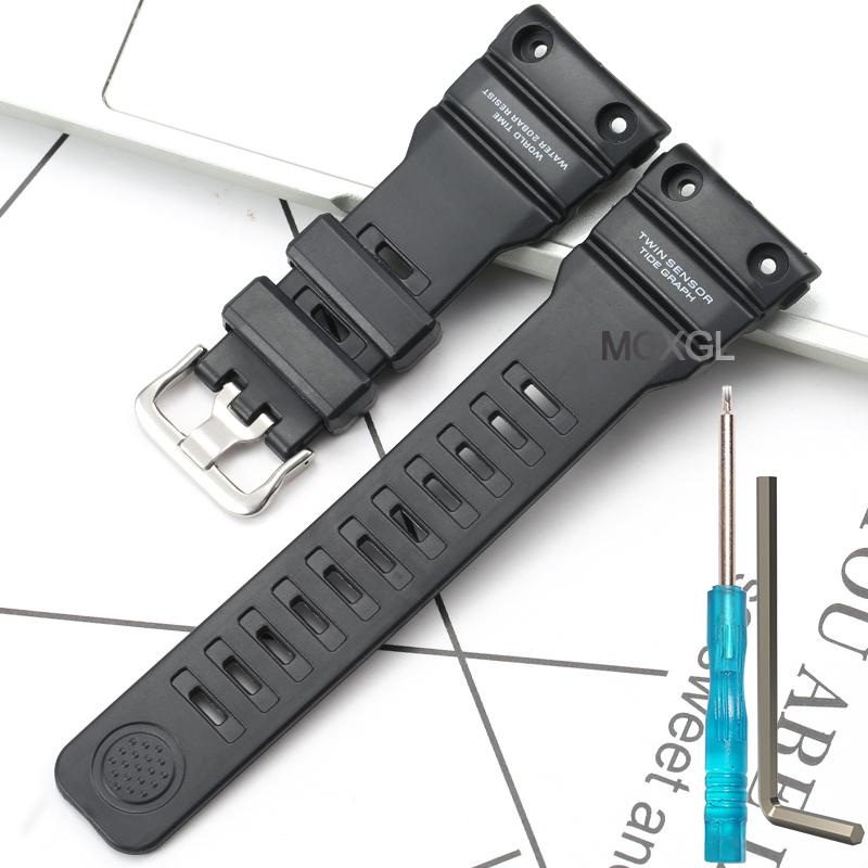 Resin Watch Strap Suitable for Casio GN-1000 Gn-1000 Watch Band Waterproof Replacemnet Bracelet