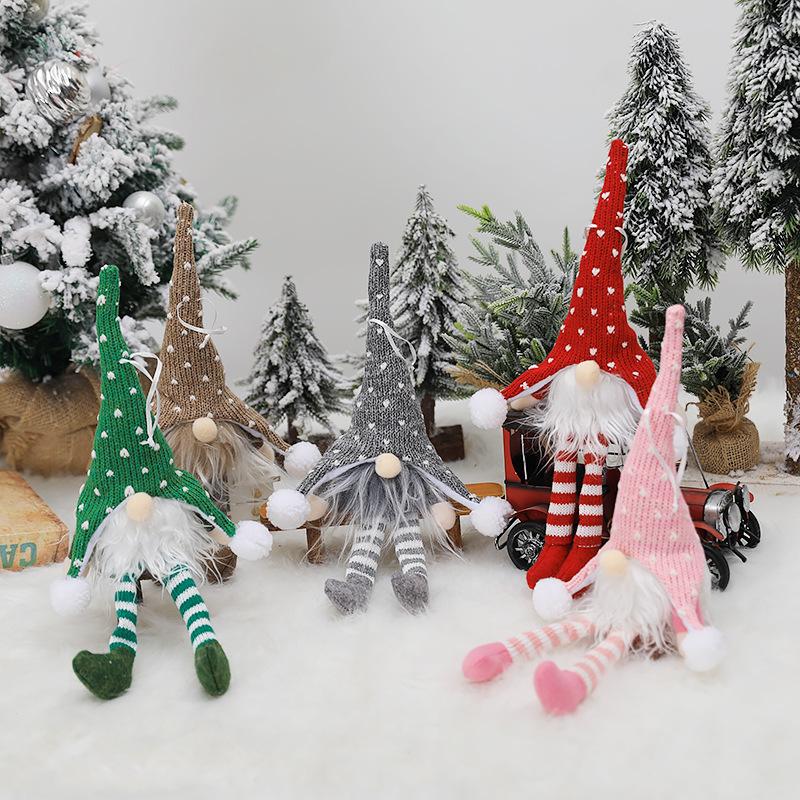 New Glowing Gnome Christmas Ornament LED Long Leg Faceless Doll Christmas Pendant Home Decoration Christmas Navidad Natal Gift