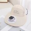 Breathable Solar Fan Hat USB Charging Sun Protection Caps Fashion Full Mesh Hats  Summer
