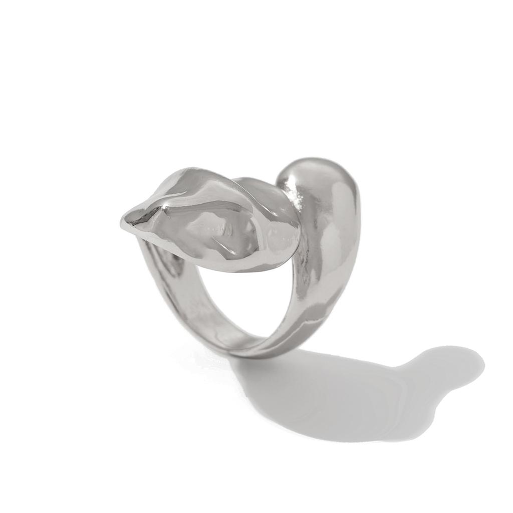 Ingemark Creative Unique Smooth Water Drop Rings for Women Punk Gold Color Geometric Adjustable Open Ring Couple Wed Jewelry New