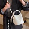 Lychee Pattern Bucket Bag Women's Hand Shoulder Messenger Bag