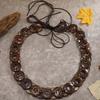 Jeans Decor Coconut Shell Woven Belt Adjustable Retro Tassel Waist Chain  Pants