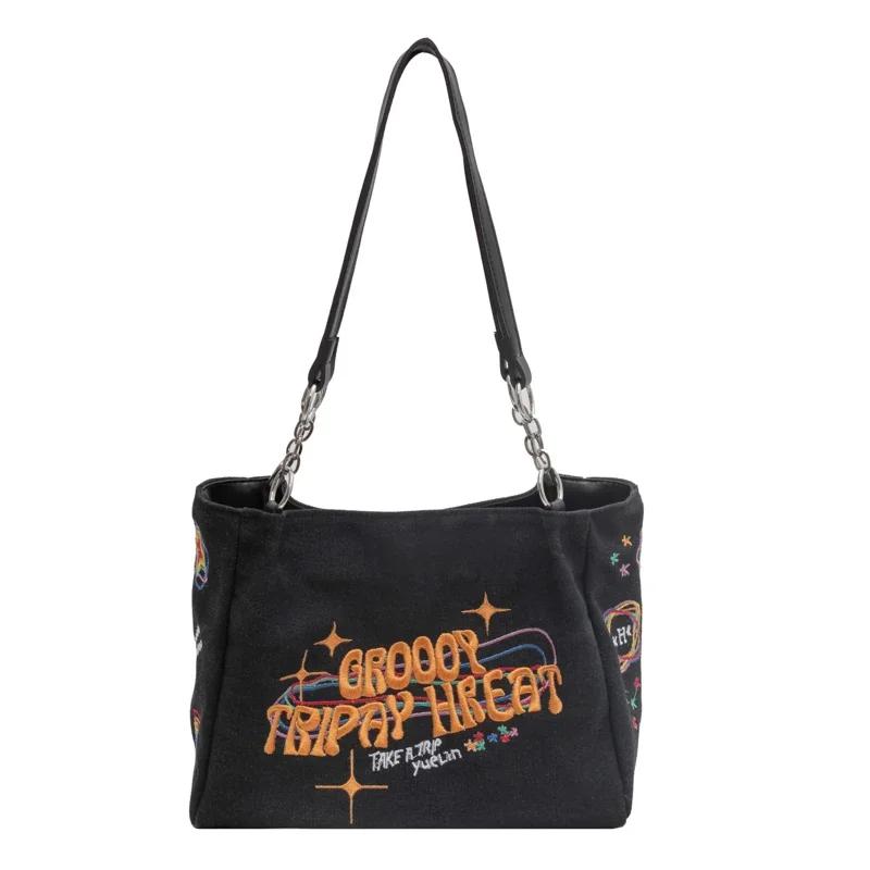 

Большая вместимость модные новые женские сумки-тоут высокого качества тканевые сумки через плечо для женщин горячая распродажа дизайн