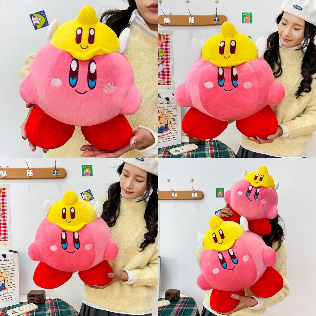 Kirby Plush Toy With Pp Cotton Filling Cute Cartoon Game Collectors Gift For Kids And Adults