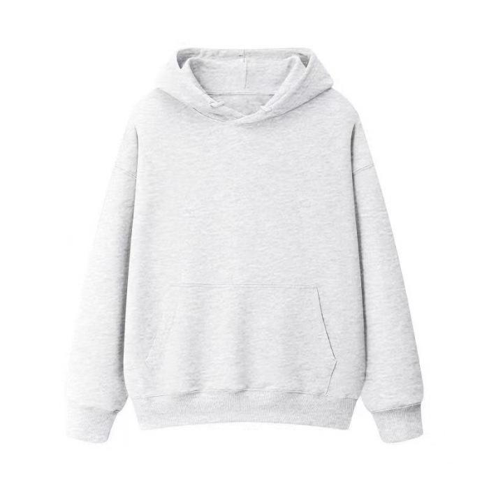 Wholesale 190g Fleece Thickened Light Version Hooded Sweater Men's and Women's Korean Version Solid Color Coat