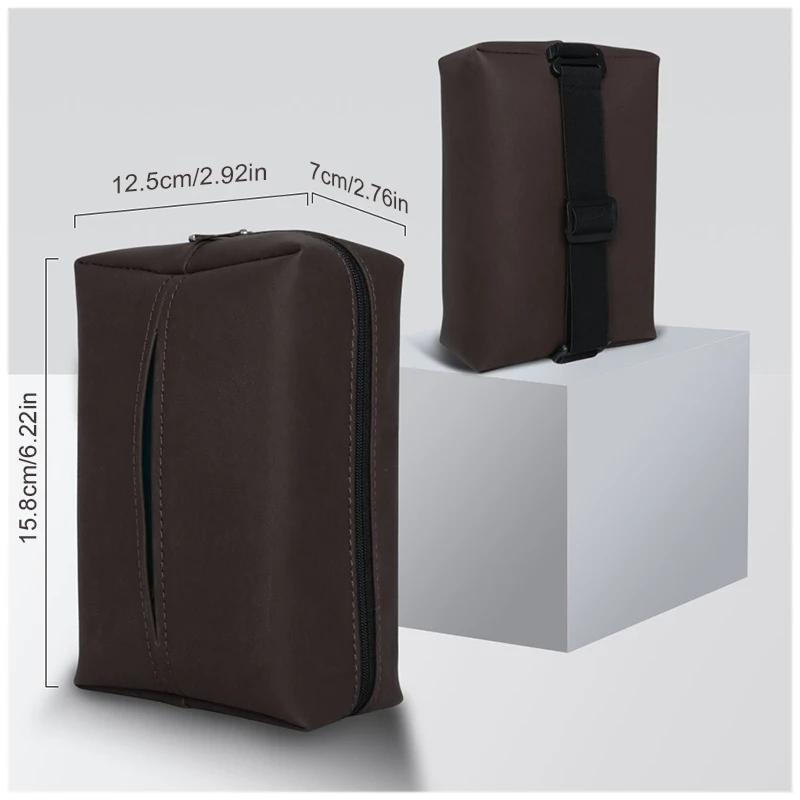 Nappa Leather Car Tissue Box Auto Sun Visor Seat Back Hanging Tissue Box Holder Car Armrest Box Paper Towel Organizer