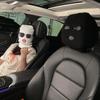 Stretchy Plush Car Headrest Cover Balaclava Design Theft Prevention Funny Holiday Car Interior Decoration for Long Trip