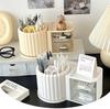 Rotating Dust-Proof Cosmetic Organizer: Makeup Brush Holder, Lipstick & Eyeshadow Storage, Desk Pen Holder