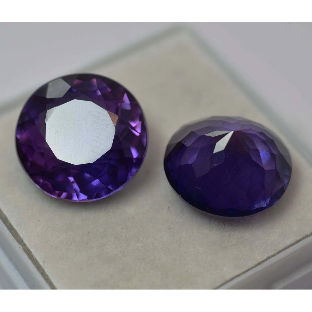 Natural Purple Tanzanite Loose Gemstone 8 To 10 Ct Round Cut for Jewelry Making and Gem Collections