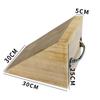 Wooden Triangle Wheel Chock for Vehicles - Prevents Rolling