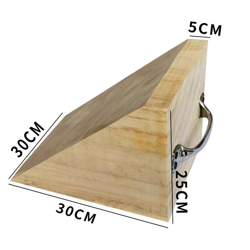 Wooden Triangle Wheel Chock for Vehicles - Prevents Rolling