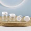 Leak-Proof Travel Bottles Set of 2/5 Clear Glass Containers for Cosmetics Lotion Makeup Removal Essence Storage