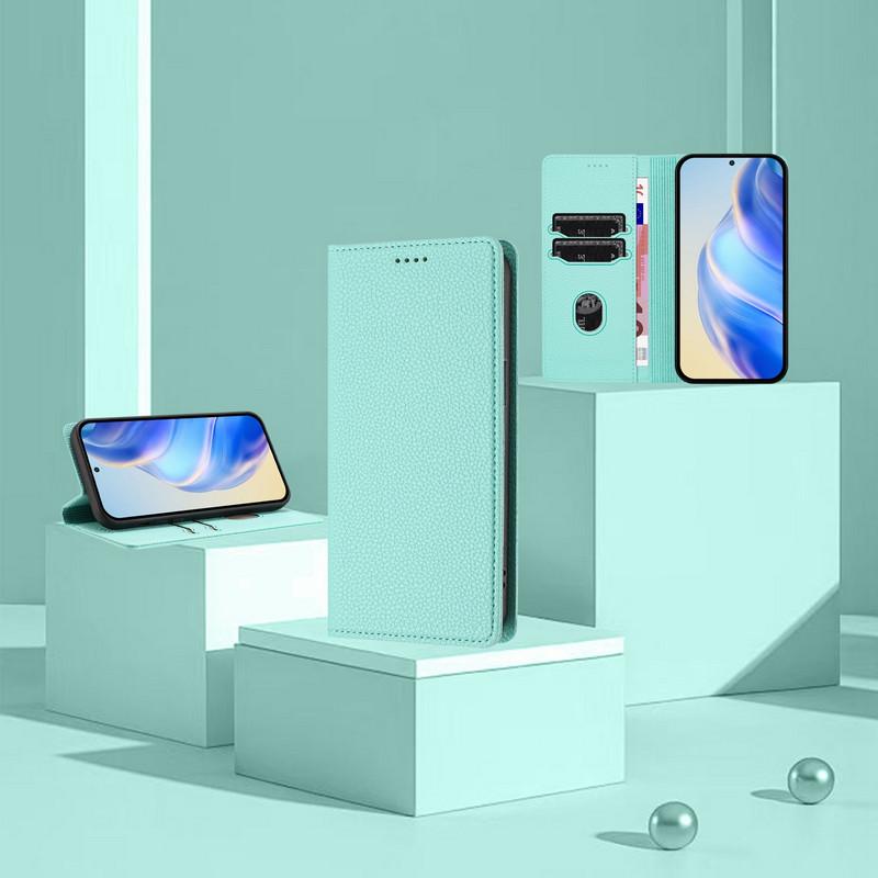 

Для Xiaomi Redmi Note 15 Pro Plus 5G RFID Магнитный кожаный чехол-кошелек Для Redmi Note 14 Pro 14S 14 S Чехол Note15 14 Pro+ Обложка RedmNote15ProPlus 5G светло-зеленый