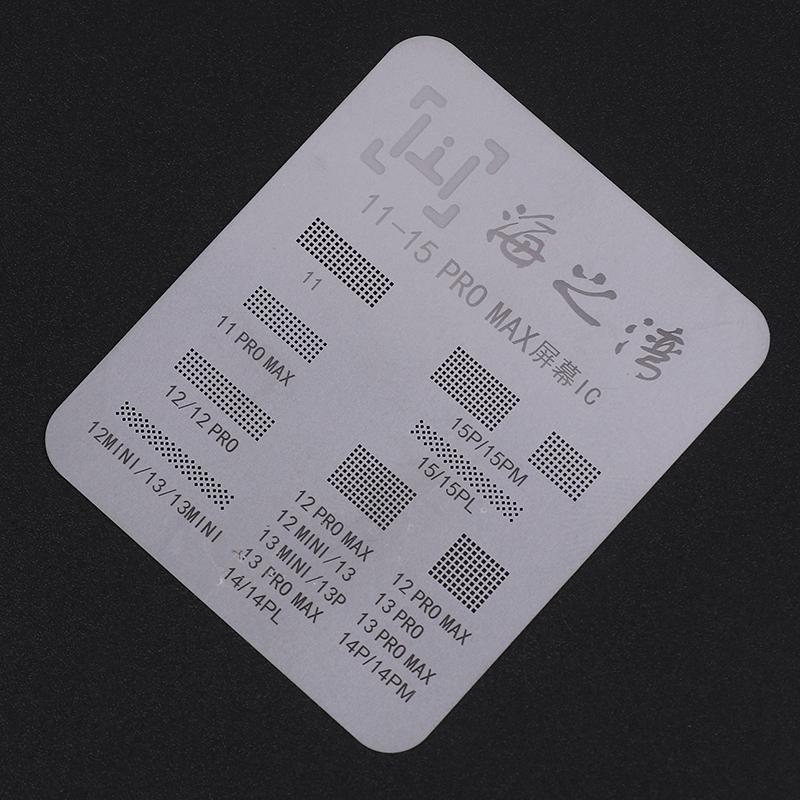 Universal For Ip 11 12 13 14 15 Pro Max Flex Screen Chip Steel Net Lcd Screen Display Ic Protection Bga Reballing Stencils