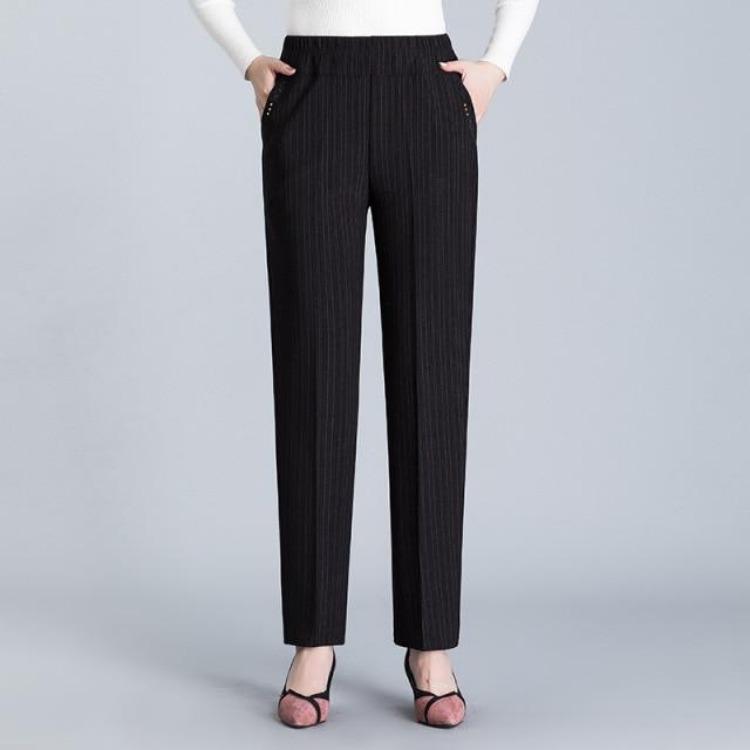 Women Casual Oversize High Waist Loose Long Trousers Stretch New Spring Autumn Pants Female