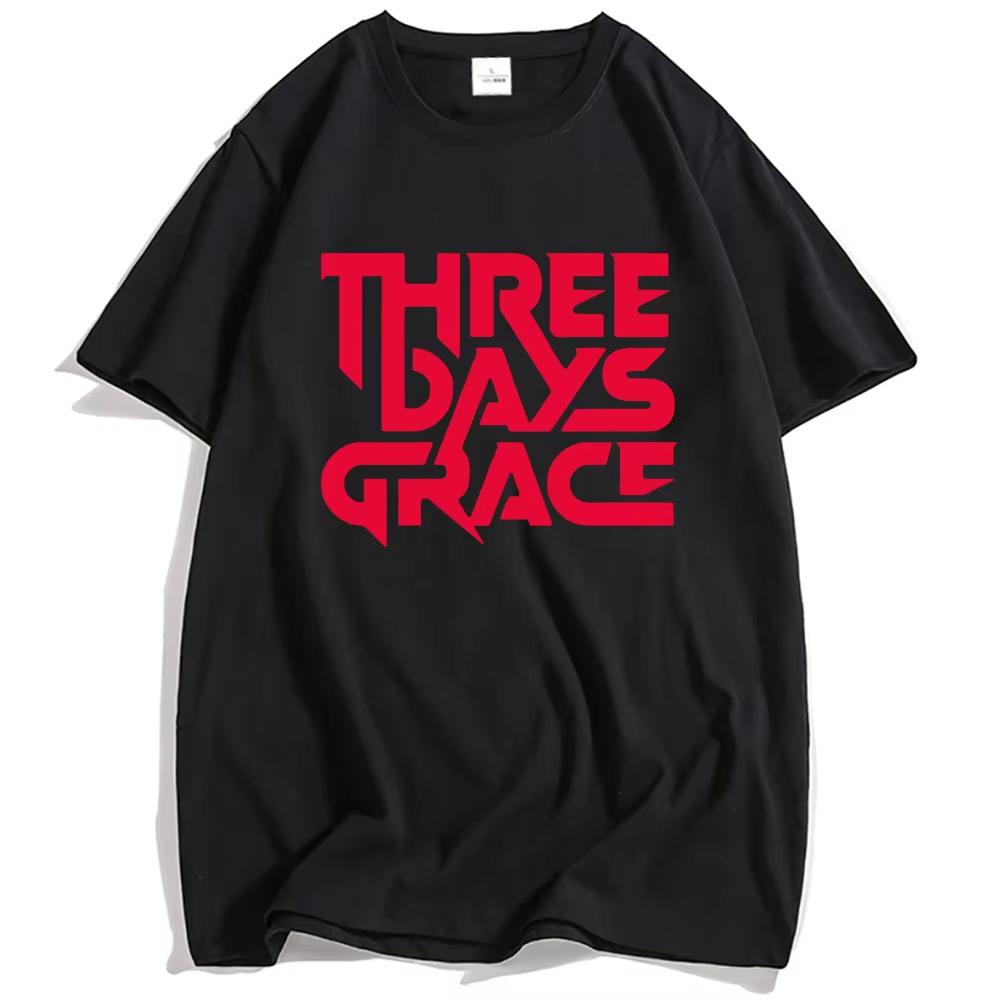 THREE DAYS GRACE Band mens 100cotton Tshirt hiphop regular style Mens Womens oversized Y2K Tee Casual Loose Outdoor Street