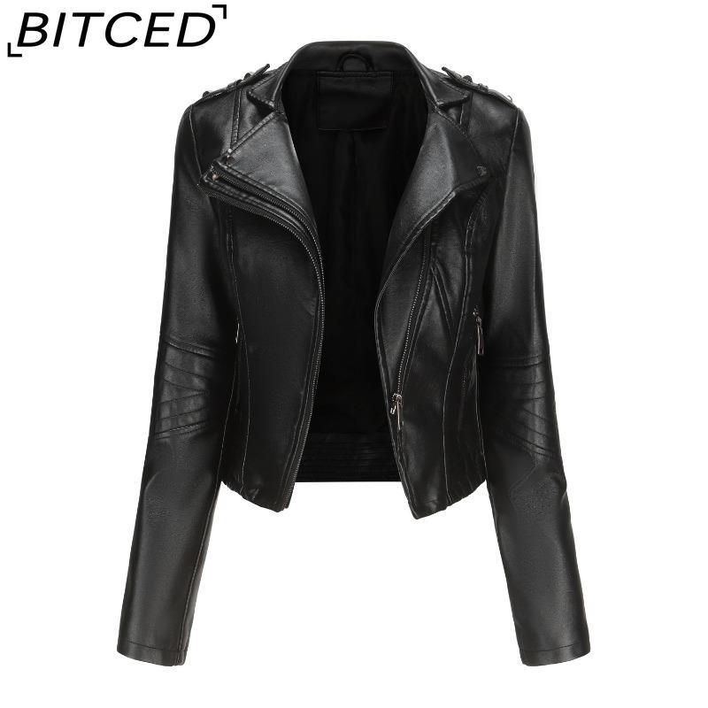 

BITCED Autumn/Winter Women s Cotton Coat Solid-Colour Hooded Parka Thick Cotton Coat with Fleece Lining S чёрный